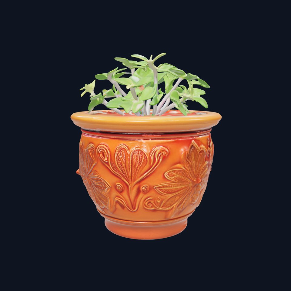 Decorative Flower Pot with Plant Model Pack